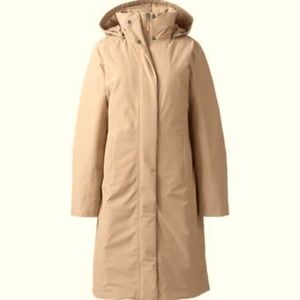 Lands End long khaki down filled parka size 2
